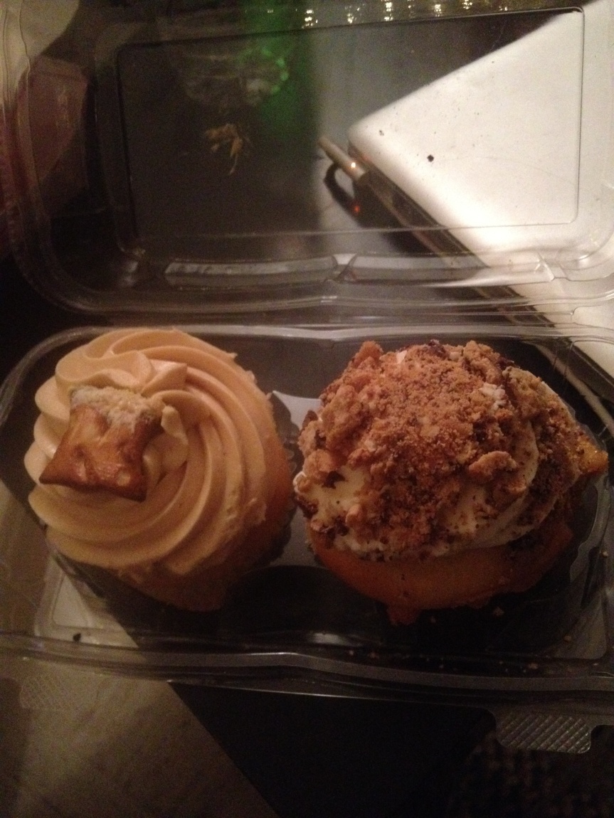 Peanut Butter and Jelly and Cookie Dough Cupcakes from NoRA